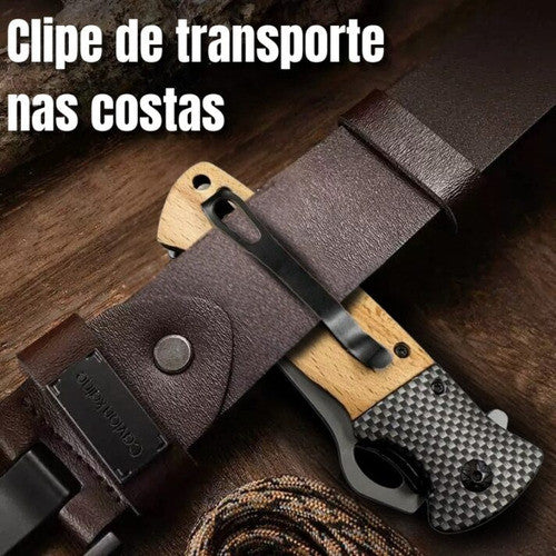 Canivete Estilo Browning 22cm C/ Trava + Nome Gravado