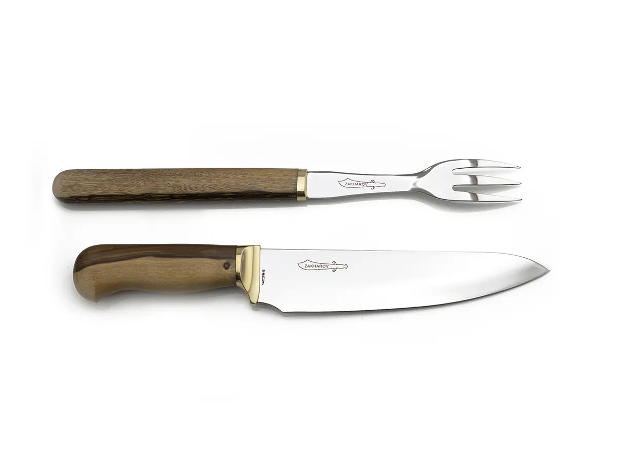 Kit Chef Tradição 8" Churrasco e Cozinha + Garfo no Estojo