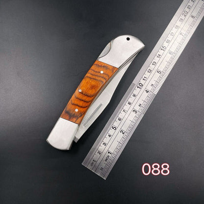 Canivete Personalizado Stainless Steel Inox Cabo Madeira