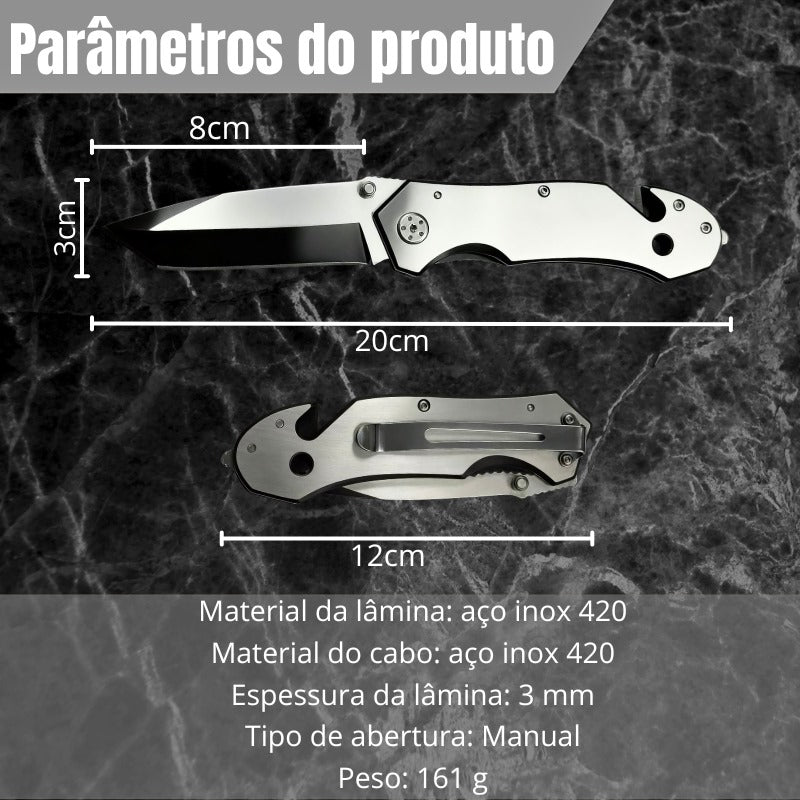 Canivete Utilitário Personalizado Ninja Bruto Alta Qualidade e Multifuncionalidade