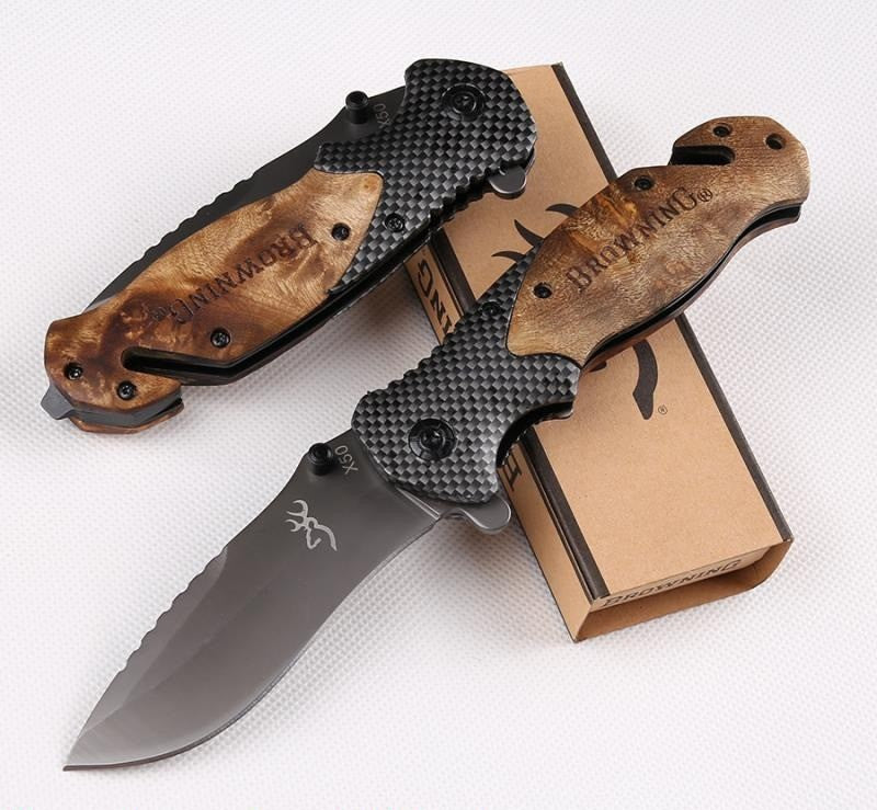 🏷️ Canivete X50 Carbon Profissional Aço Inox com Cortador de Cinto e Quebra Vidros