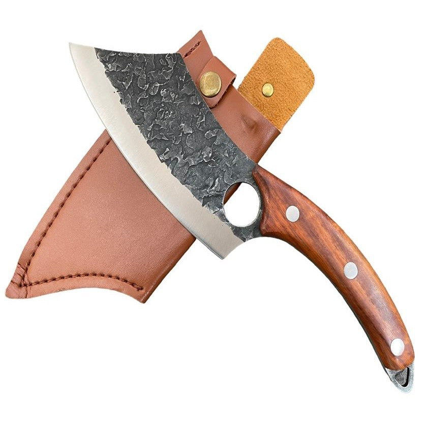 Cutelo Brutus Profissional Brut Forge Aço Inox com Bainha