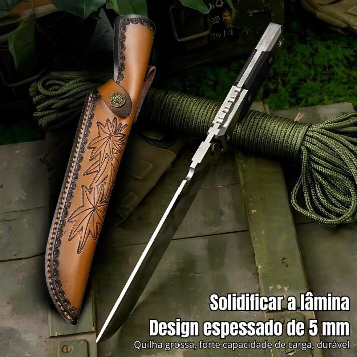 Faca Espírito da Mata Lâmina Bruta em Aço M390