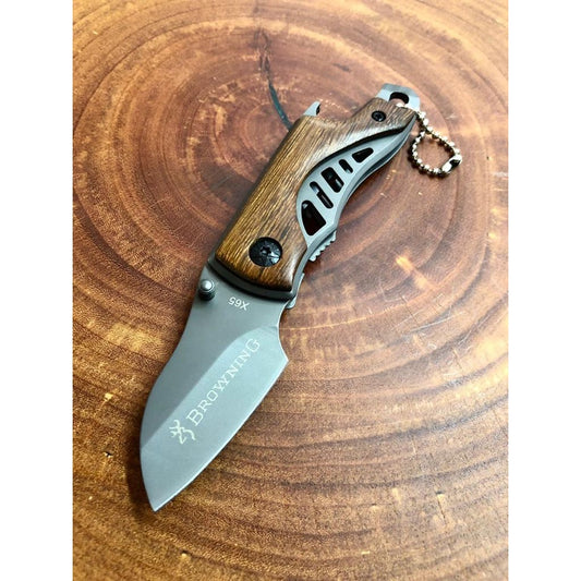 Mini Canivete Chaveiro C/ Abridor Madeira Browning X65