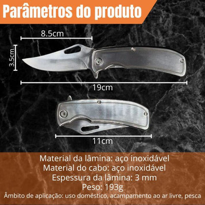 Canivete Aço Premium Monobloco Personalizado Cabana