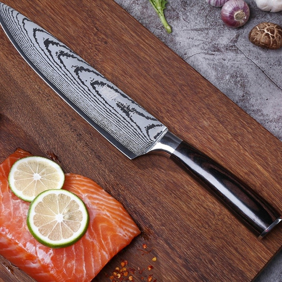 Faca De Chef 8" Classic Acabamento Estilo Aco Damasco