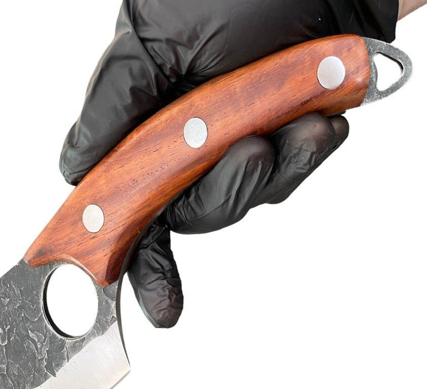 Cutelo Brutus Profissional Brut Forge Aço Inox com Bainha