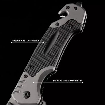 Canivete FA18-1 G10 Titan Profissional Aço Inox com Camada Protetora e Clip