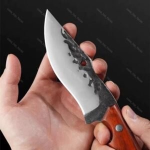 Faca Pequi Compacta Profissional Aço Inox com Bainha de Luxo