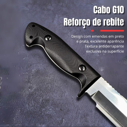 Faca Sentinela Noturna Aço Carbono Kydex C/ Pederneira