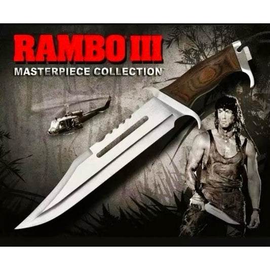 Faca First Blood Rambo 3 Camping ou Coleção + Bainha