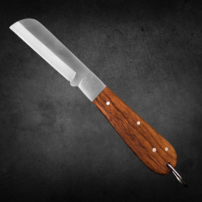 Canivete Pica Fumo Aço Inox e Cabo de Madeira