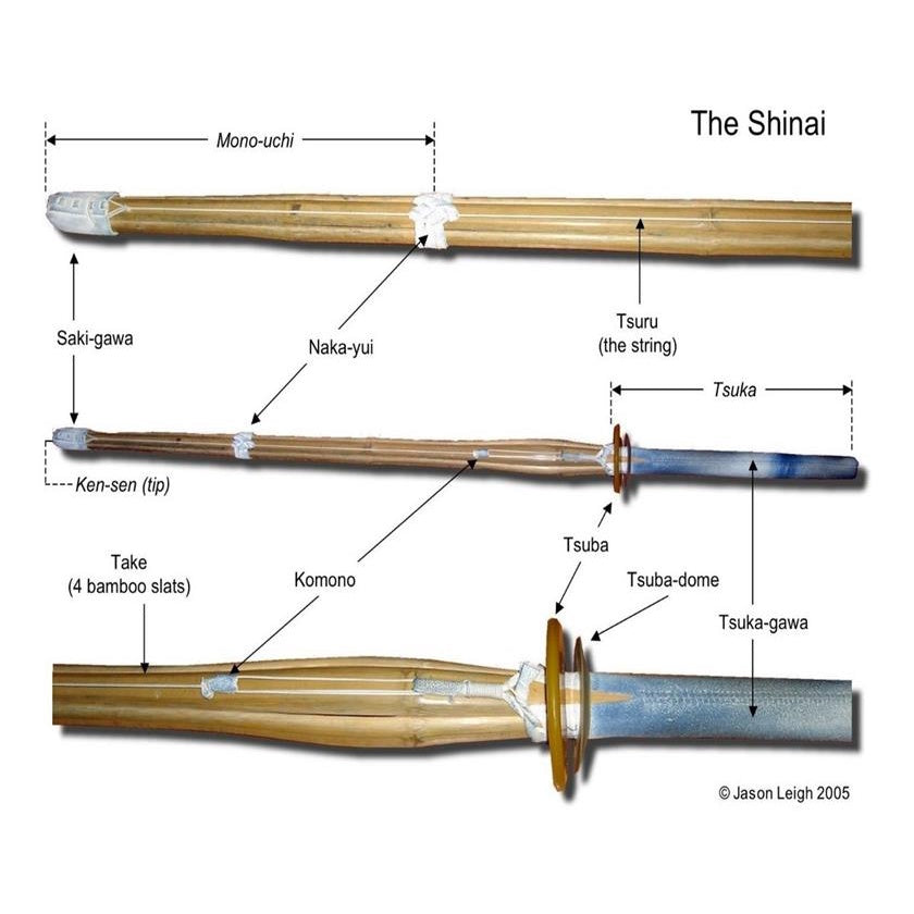 Shinai Arte Marcial Espada Bambu Para Treino Kendo-kenjutsu