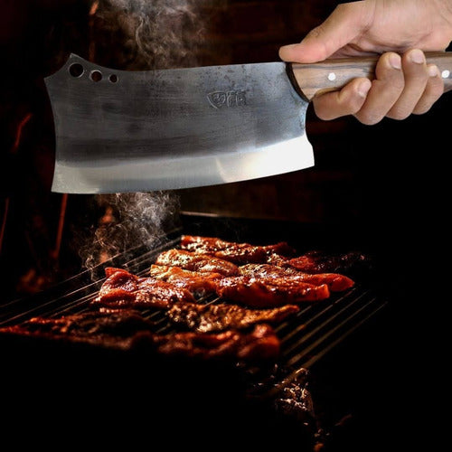 Cutelo Pampa Profissional 8" Full Tang com Cabo de Madeira e Bainha