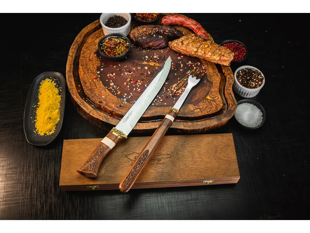 Kit Para Churrasco Zakharov Prime Churras 10” no Estojo de Madeira