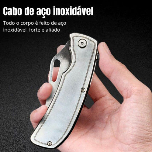 Canivete Aço Premium Monobloco Personalizado Cabana