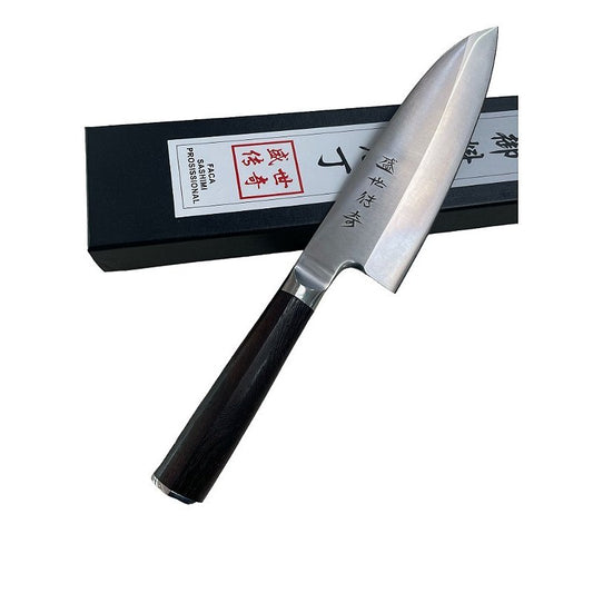 Faca Deba Bocho Profissional para Sushi e Sashimi Aço Inox 20cm