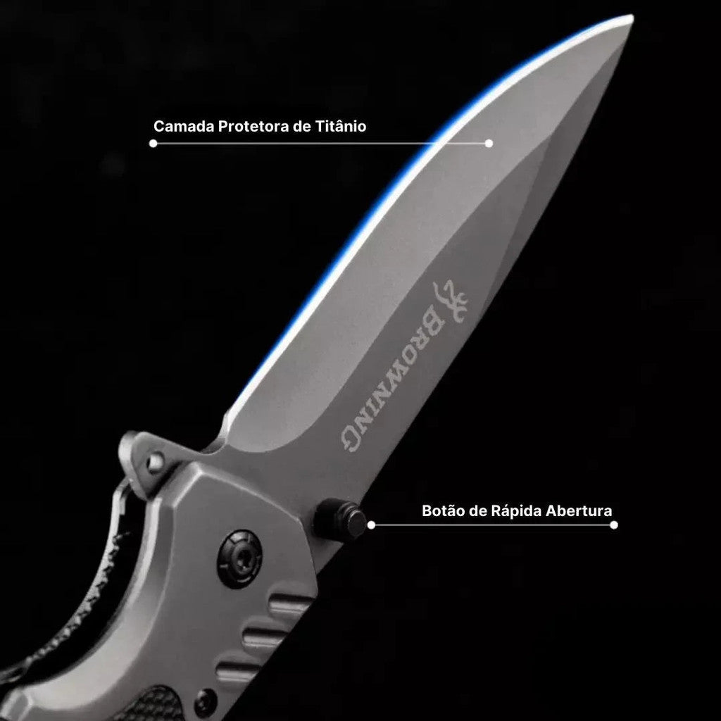 Canivete FA18-1 G10 Titan Profissional Aço Inox com Camada Protetora e Clip