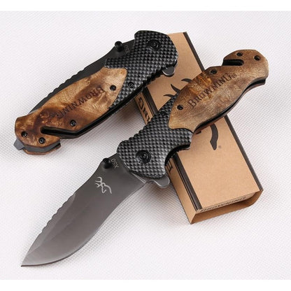 🏷️ Canivete X50 Carbon Profissional Aço Inox com Cortador de Cinto e Quebra Vidros