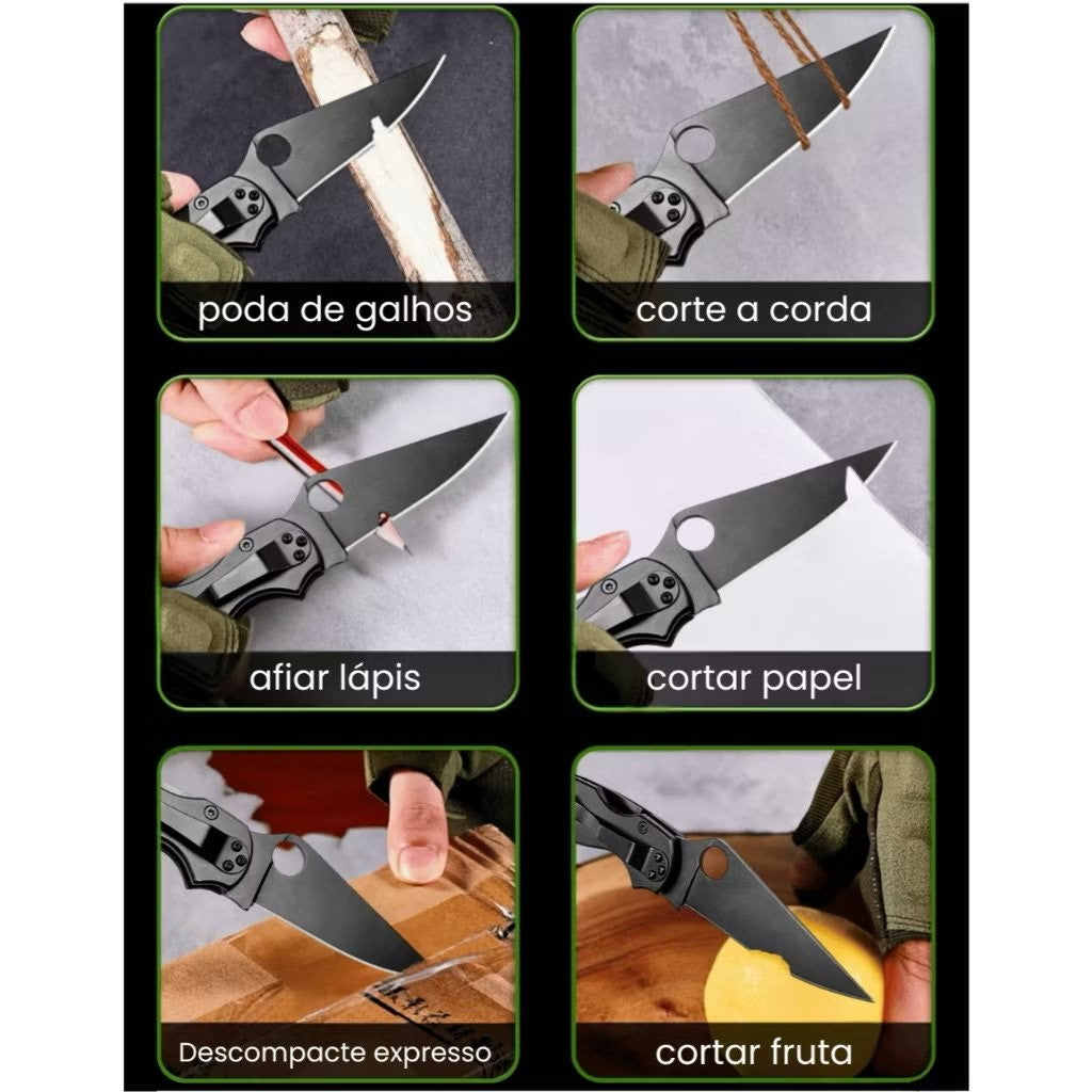 Canivete de Alta Performance Spider - Aço Premium S45VN com Trava e Clip