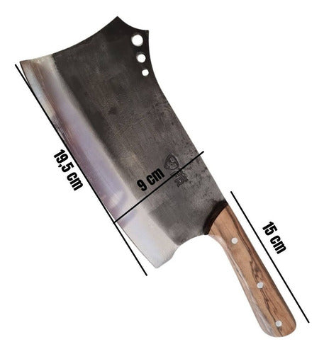 Cutelo Pampa Profissional 8" Full Tang com Cabo de Madeira e Bainha