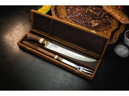 Kit Para Churrasco Zakharov Prime Churras 10” no Estojo de Madeira