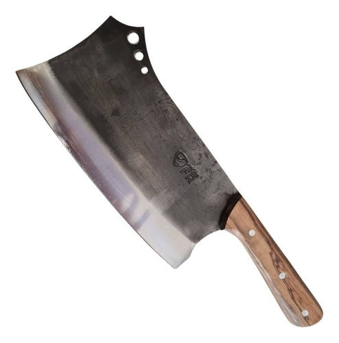 Cutelo Pampa Profissional 8" Full Tang com Cabo de Madeira e Bainha