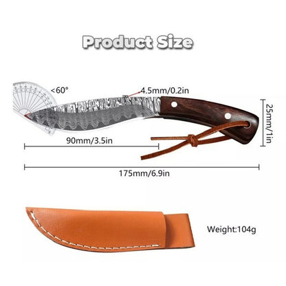 Mini Faca Pena de Falcão Pintura Estilo Damasco