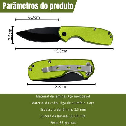 Mini Canivete Manual CF-252-A: Aço Inox e Liga de Alumínio