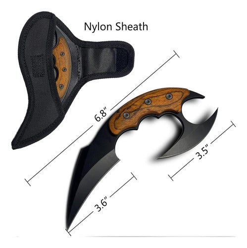 Faca Karambit Drakat Escorpião Fulltang Defesa Sobrevivência Cor Preto