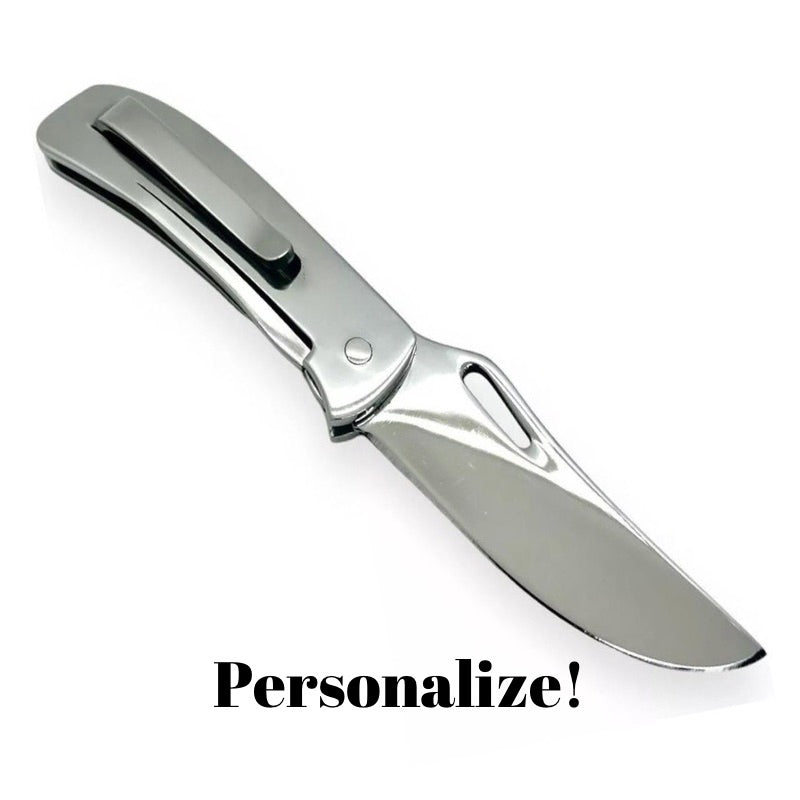 Canivete Personalizado Cabana Monobloco Aço Inox 420 Maciço