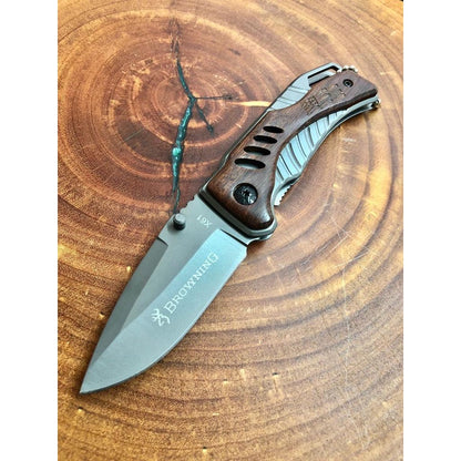 Mini Canivete Chaveiro c/ Madeira Browning X61