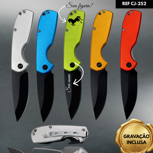 Mini Canivete Manual CF-252-A: Aço Inox e Liga de Alumínio