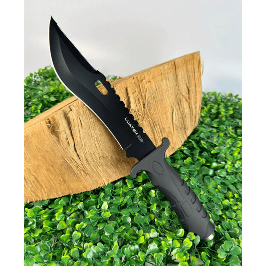 Faca Personalizada Luatek Inox Preta Fosca Camping Pesca SLK-A70
