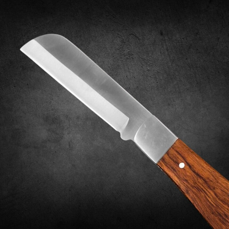 Canivete Pica Fumo Aço Inox e Cabo de Madeira