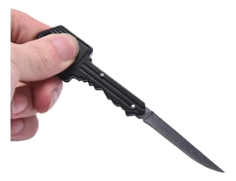 Canivete Chaveiro Portátil Dobrável em Aço Inox