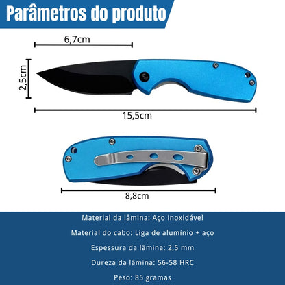 Mini Canivete Manual CF-252-A: Aço Inox e Liga de Alumínio