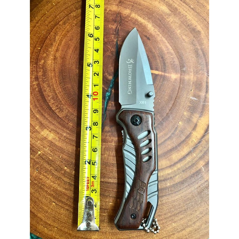 Mini Canivete Chaveiro c/ Madeira Browning X61