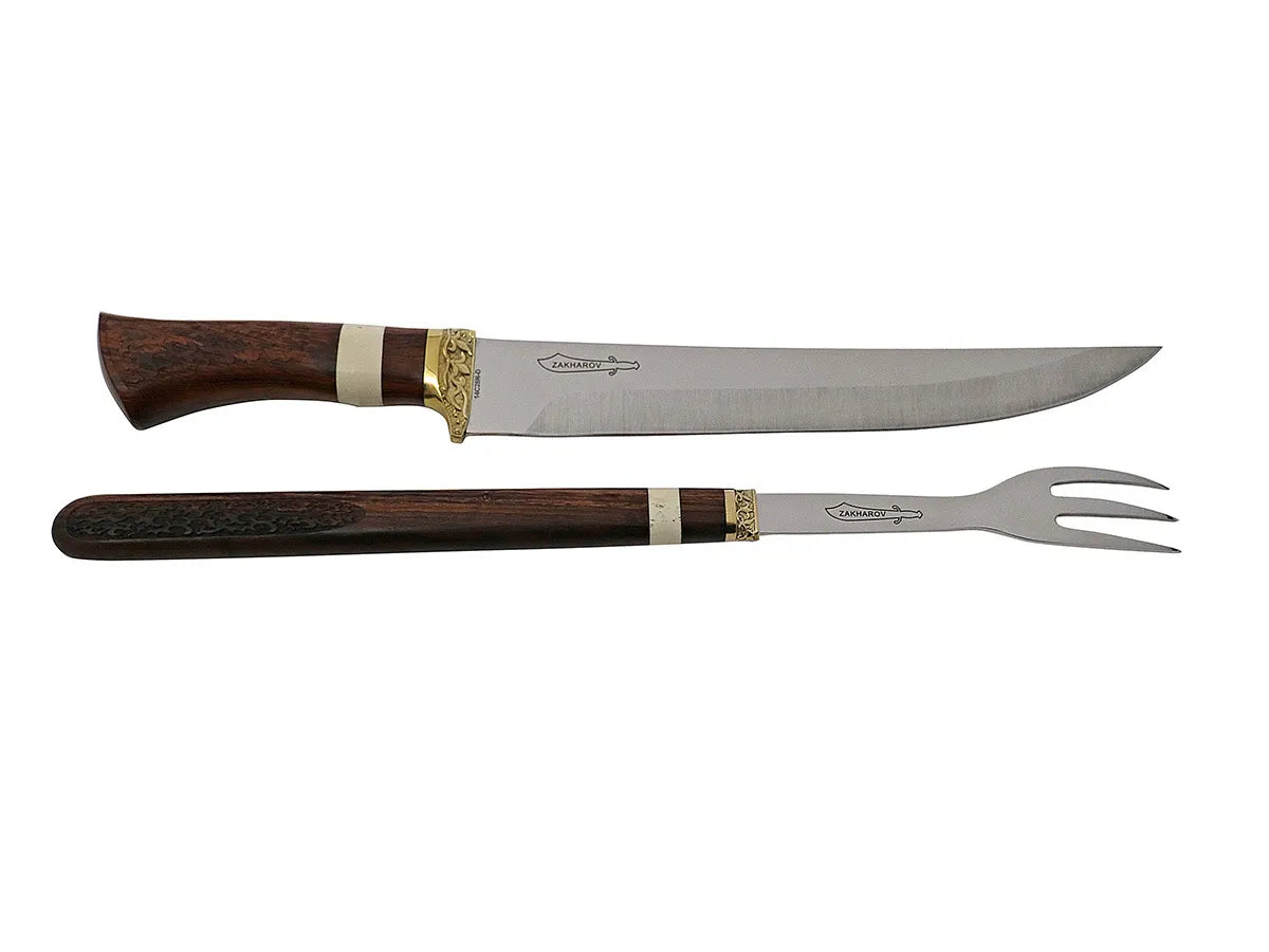 Kit Para Churrasco Zakharov Prime Churras 10” no Estojo de Madeira