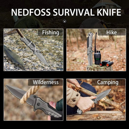 Canivete FA46 Vanguard Profissional Aço Inox com Cortador de Cinto e Quebra Vidros