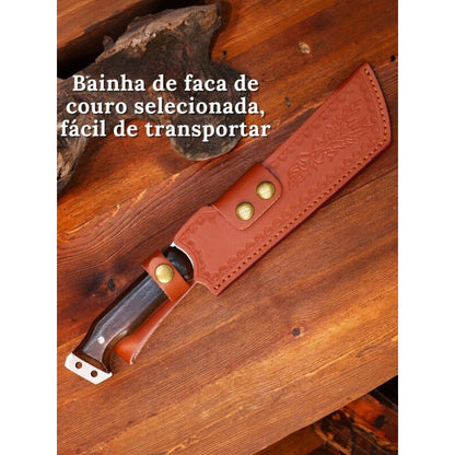 Faca Artesanal Full Tang aço DC53 de alto desempenho e dureza ultra-alta (61HRC)