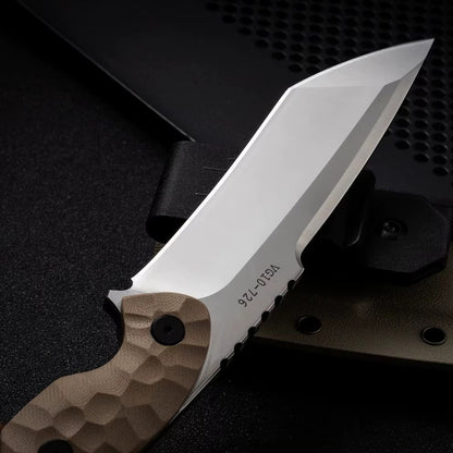 Faca Sentina do Deserto 8mm G10 Aço VG10 EDC C/ Bainha Kydex