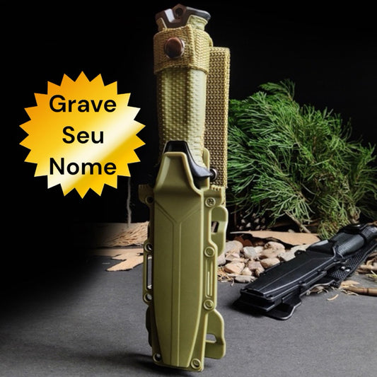 Faca Personalizada Strong Arm Black/Army Green Sistema Molea