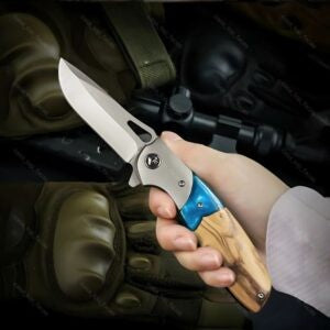 Canivete Utilitário CF-98 - Aço 440 com Cabo em Madeira e Resina