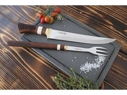 Kit Para Churrasco Zakharov Prime Churras 10” no Estojo de Madeira