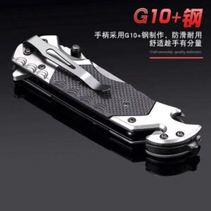 Canivete FA53 Discovery Profissional Aço Inox com Cortador de Cinto e Quebra Vidros