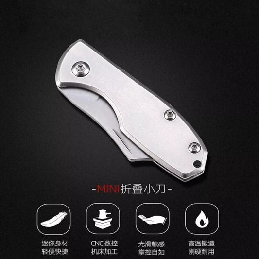 Mini Canivete Dobrável Afiada Aço 440C Ferramenta EDC