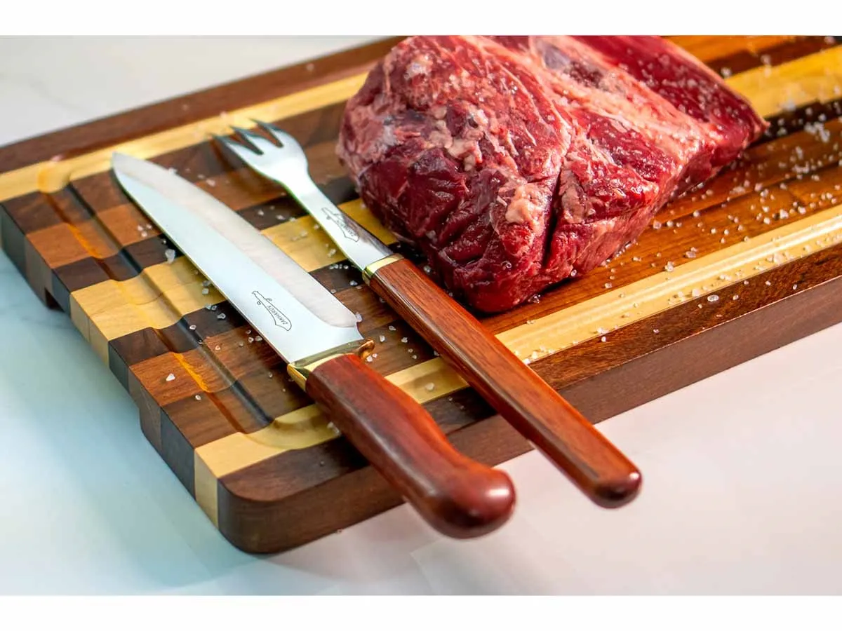 Kit Chef Tradição 8" Churrasco e Cozinha + Garfo no Estojo