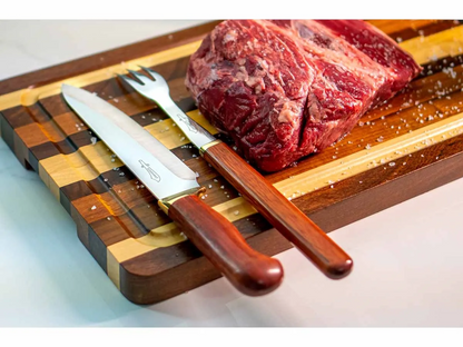 Kit Chef Tradição 8" Churrasco e Cozinha + Garfo no Estojo