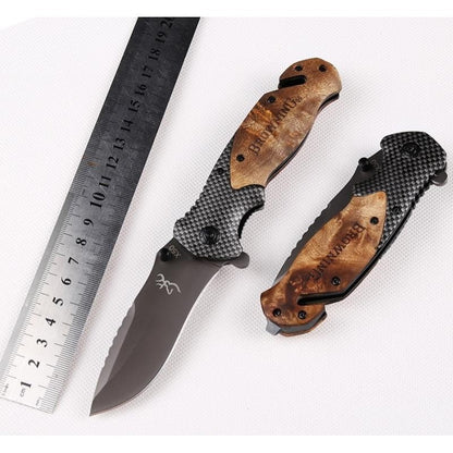 🏷️ Canivete X50 Carbon Profissional Aço Inox com Cortador de Cinto e Quebra Vidros